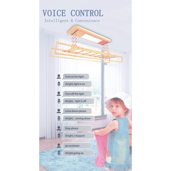 IntelliNova Dry - LED Intelligent Electric Cloth dryer with Voice and Remote Control Operation (Gold)