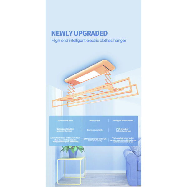IntelliNova Dry - LED Intelligent Electric Cloth dryer with Voice and Remote Control Operation (Gold)