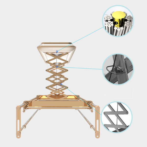 IntelliNova Dry - Multi-function Intelligent Electric Cloth dryer with LED, UV, FAN, Voice and Remote Control Operation (Gold)