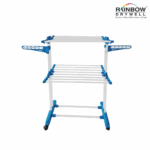 Rainbow Drywell Heavy Duty 2 Pole 2 Layer Stainless Steel Foldable Cloth Drying Stand, Rust-Free Clothes Dryer/Cloth Stand/Clothes Hanger