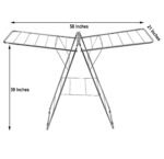 Rainbow Drywell Beetle Stainless Steel Foldable Cloth Drying Stand/Double Rack Cloth Stand for Drying Clothes/Cloth Stand/Clothes Dryer/Clothes Hanger