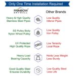 Rainbow Drywell Economy Dry Stainless Steel Heavy Duty with UV Protected Nylon Rope, Pulley based Ceiling Mountable Cloth Dryer