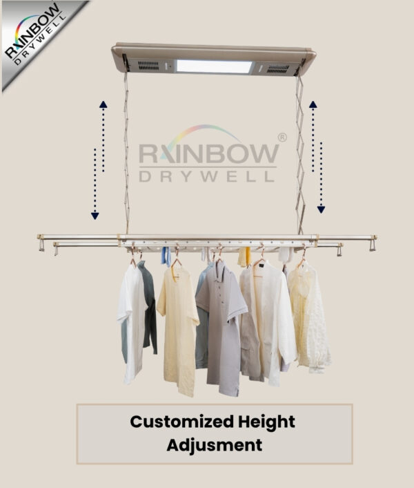 IntelliNova Dry - Superior Functions Intelligent Electric Cloth dryer with LED, UV, FAN, Heater, Voice and Remote Control Operation (Gold)