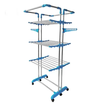 Rainbow Drywell Heavy Duty 2 Pole Jumbo Stainless Steel Foldable Cloth Drying Stand, Rust-Free Clothes Dryer/Cloth Stand/Clothes Hanger
