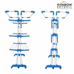 Rainbow Drywell Heavy Duty 2 Pole Jumbo Stainless Steel Foldable Cloth Drying Stand, Rust-Free Clothes Dryer/Cloth Stand/Clothes Hanger