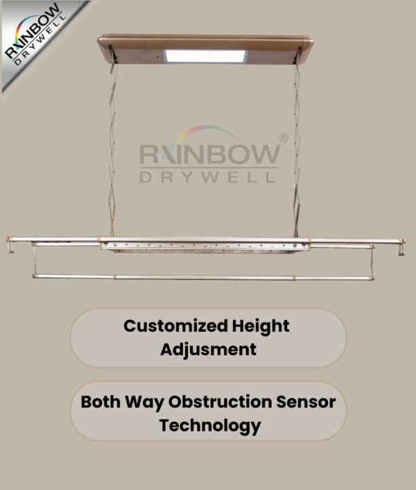 IntelliNova Dry - LED MINI Intelligent Electric Cloth dryer with Voice and Remote Control Operation (Gold)