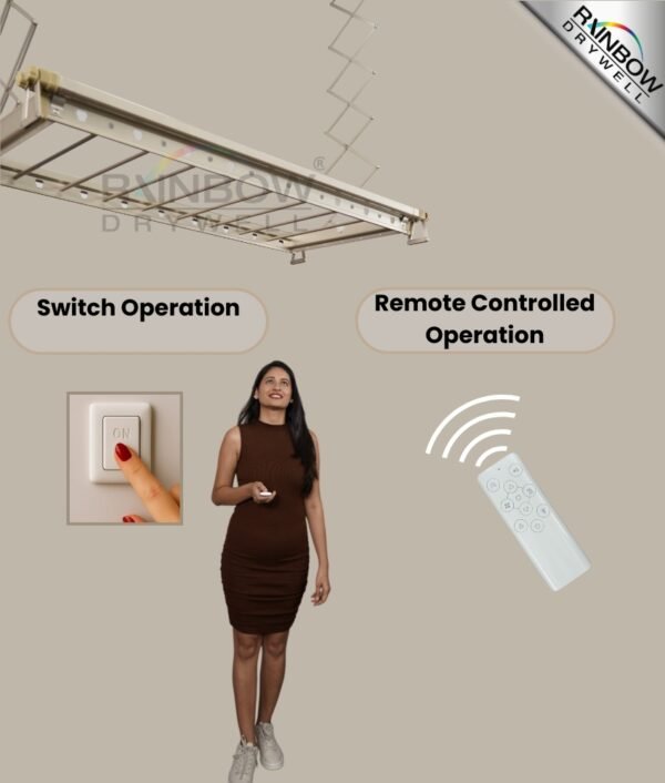 IntelliNova Dry - LED MINI Intelligent Electric Cloth dryer with Voice and Remote Control Operation (Gold)