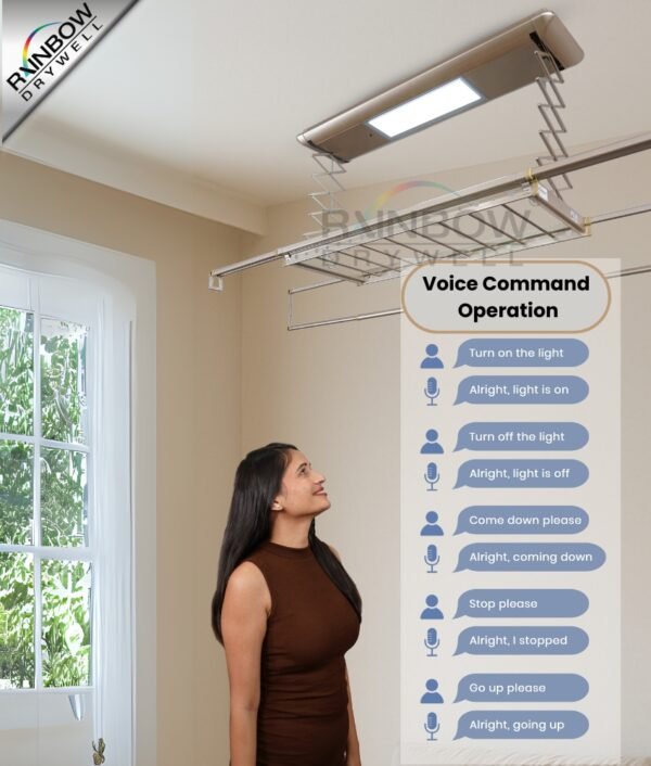 IntelliNova Dry - LED MINI Intelligent Electric Cloth dryer with Voice and Remote Control Operation (Gold)
