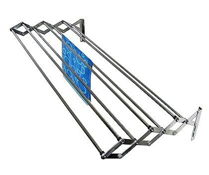 Rainbow Drywell Minimiser Stainless Steel Heavy Duty Wall Mounted Easy to Use Foldable Cloth Stand