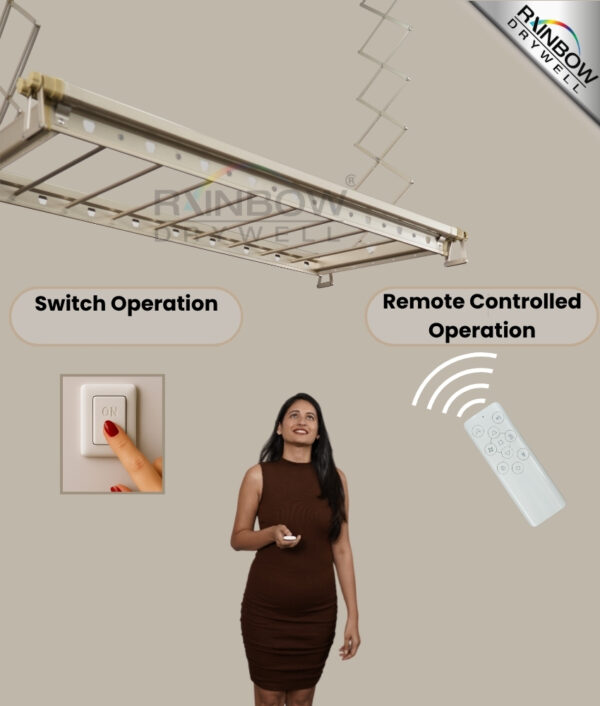 IntelliNova Dry - Superior Functions Intelligent Electric Cloth dryer with LED, UV, FAN, Heater, Voice and Remote Control Operation (Gold)