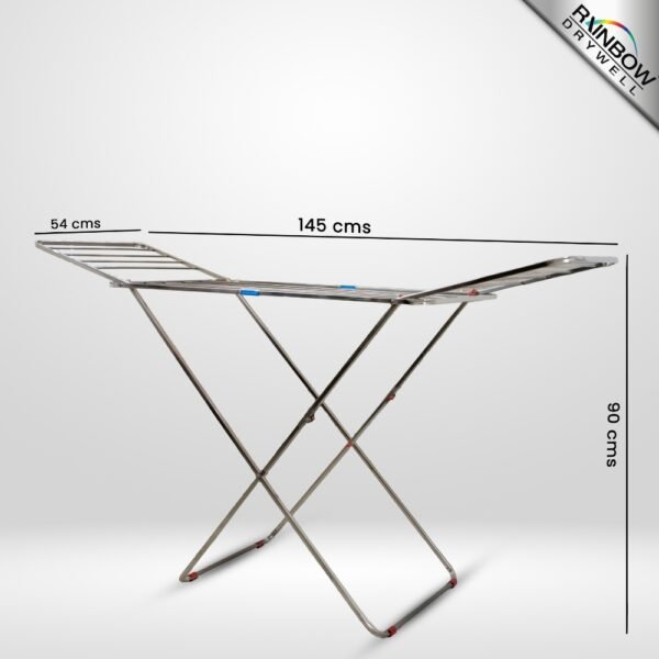 Rainbow Drywell Butterfly Stainless Steel Foldable Cloth Drying Stand/Double Rack Cloth Stand for Drying Clothes/Cloth Stand/Clothes Dryer/Clothes Hanger