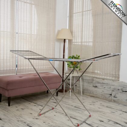 Rainbow Drywell Butterfly Stainless Steel Foldable Cloth Drying Stand/Double Rack Cloth Stand for Drying Clothes/Cloth Stand/Clothes Dryer/Clothes Hanger
