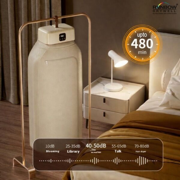 Thermodry - Smart Portable Clothes Dryer for multiple garments, Rapid Heating, Foldable Electric Heater with Timer, Fabric-Safe, Energy-Efficient Quiet Operation, Travel-Friendly Design (600 W)