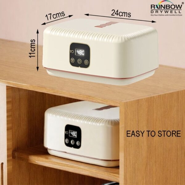 Thermodry - Smart Portable Clothes Dryer for multiple garments, Rapid Heating, Foldable Electric Heater with Timer, Fabric-Safe, Energy-Efficient Quiet Operation, Travel-Friendly Design (600 W)