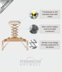 IntelliNova Dry - Long Line Superior Function Intelligent Electric Cloth dryer with LED, UV, FAN, Heater, Voice and Remote Control Operation (Gold)