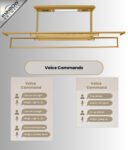 IntelliNova Dry - Long Line Superior Function Intelligent Electric Cloth dryer with LED, UV, FAN, Heater, Voice and Remote Control Operation (Gold)