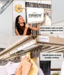 IntelliNova Dry - Long Line Superior Function Intelligent Electric Cloth dryer with LED, UV, FAN, Heater, Voice and Remote Control Operation (Gold)